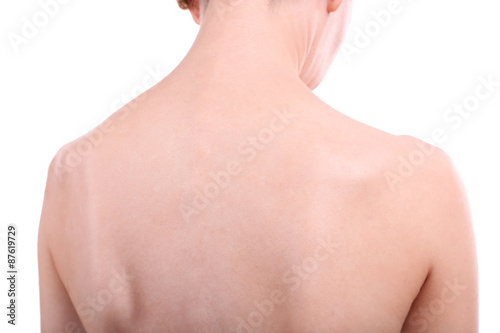 Woman neck and shoulders close up