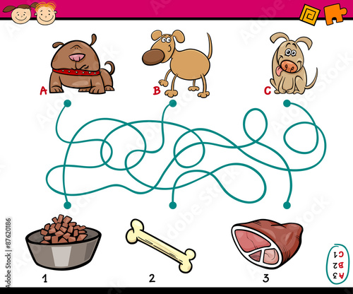 paths or maze game for children