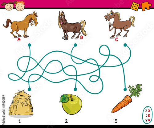 paths or maze cartoon task