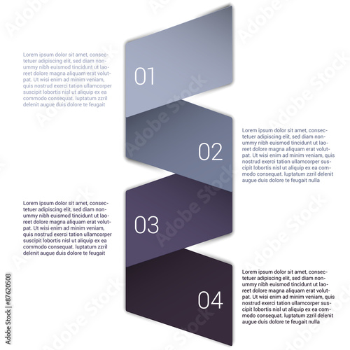 Fold ribbon secuence chart infographic template design  © E_K