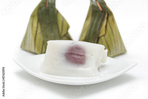 Thai stuff dessert Steamed Flour with Coconut Filling