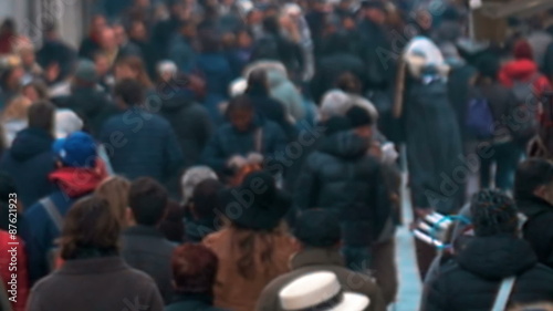 Wallpaper Mural City People Walking in Cold Day Torontodigital.ca