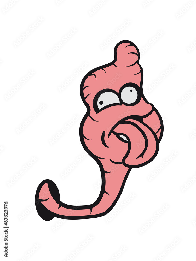 crazy stupid cartoon worm-hole Stock Illustration | Adobe Stock