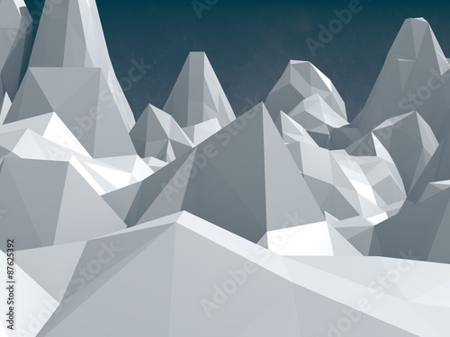 low polygonal landscape