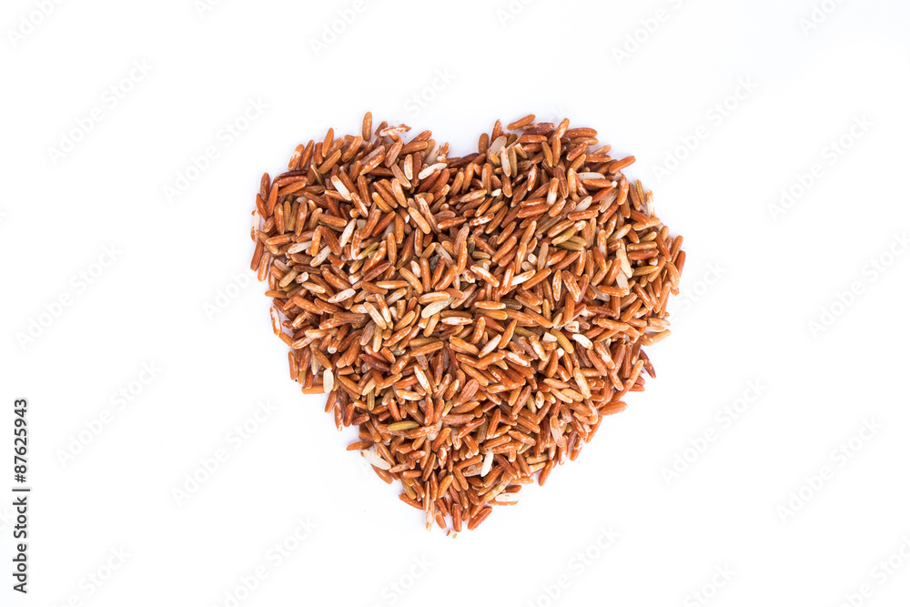 brown rice isolate on white background. brown rice isolate on white background.