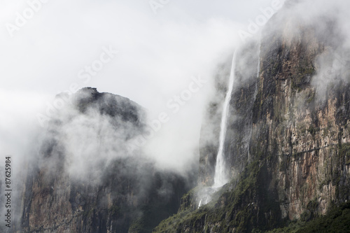 Kukenan tepui in the clouds. Mount Roraima. Venezuela, photo