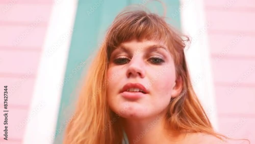 Young woman's eyes looking seductively at the camera
Young woman's eyes looking seductively at the camera