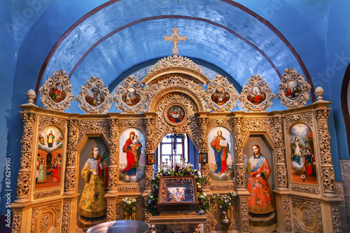 Ancient Basilica Mikhaylovsky Church Vydubytsky, Monastery, Kiev, Ukraine photo