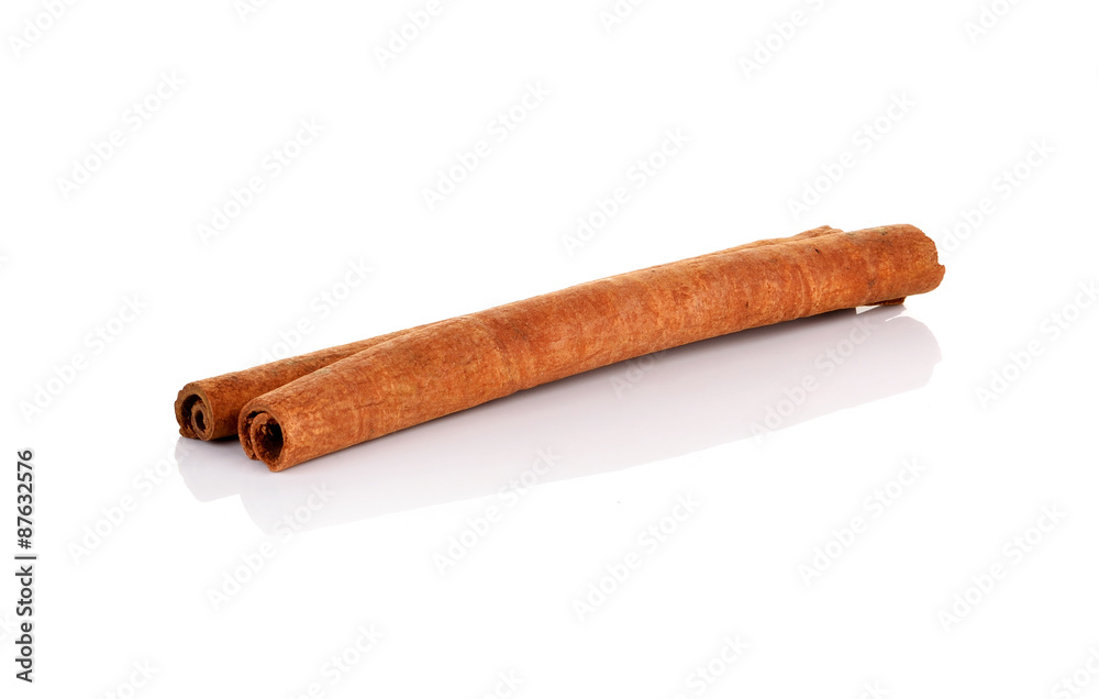 Cinnamon sticks on white background Cinnamon sticks on white background