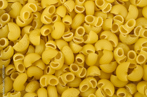 Raw Macaroni or pasta background
