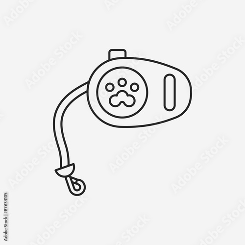dog lead line icon