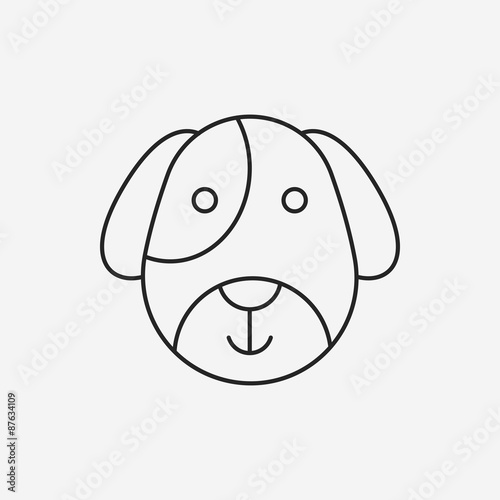 pet dog line icon