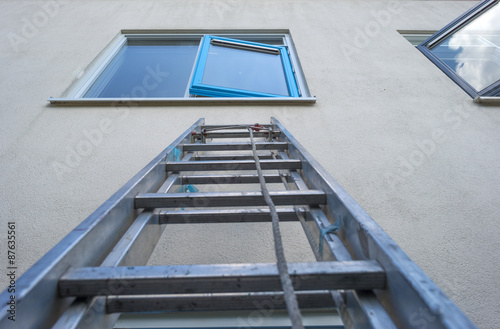 Ladder against a wall for painting