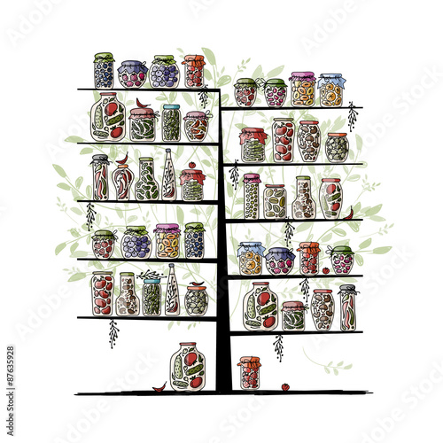 Art tree with pickle jars for your design