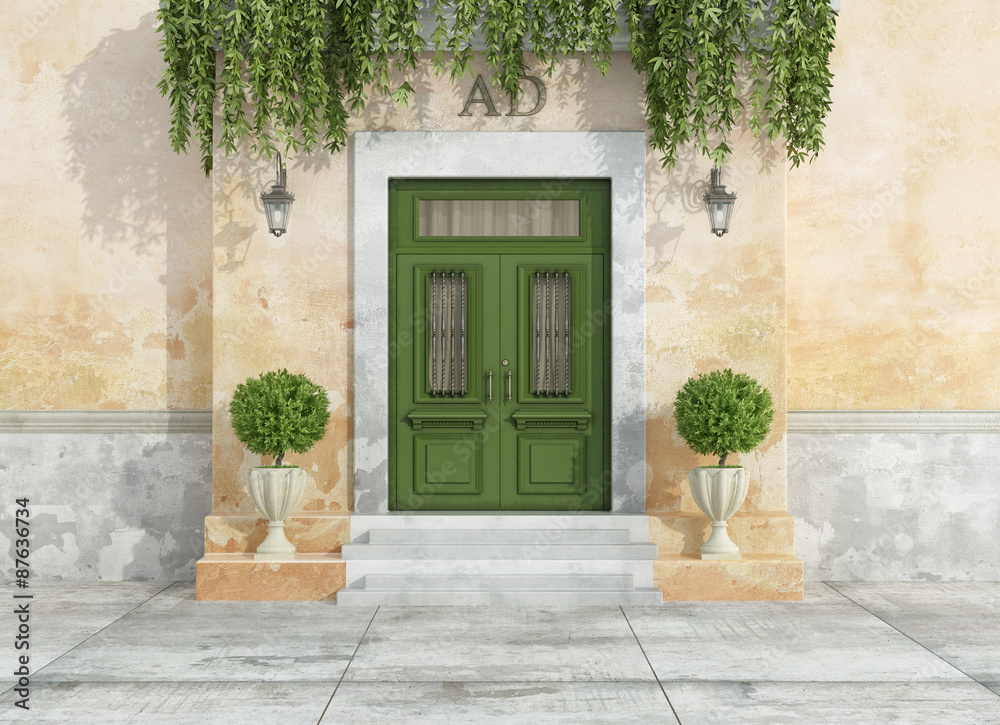 Outdoor entrance of a country house Outdoor entrance of a country house