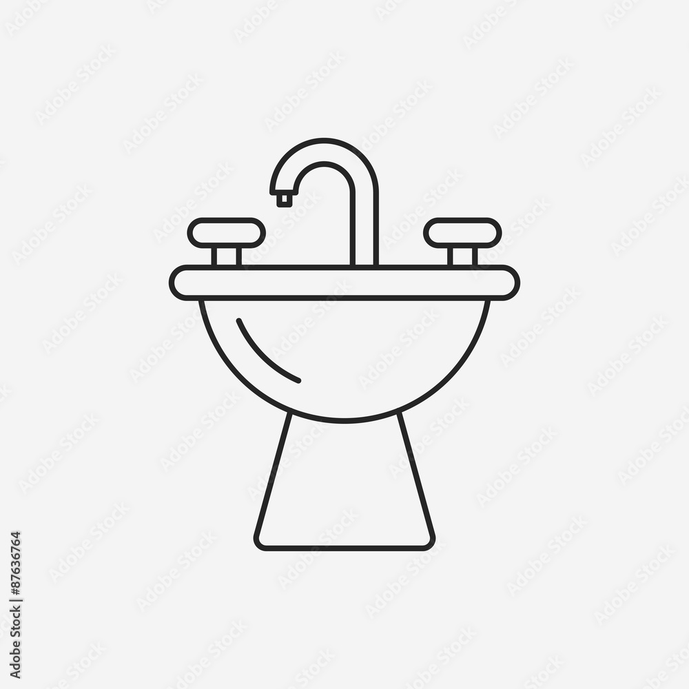 Obraz premium lamp line icon