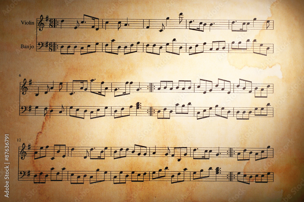 Music sheet background