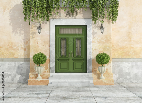 Outdoor entrance of a country house