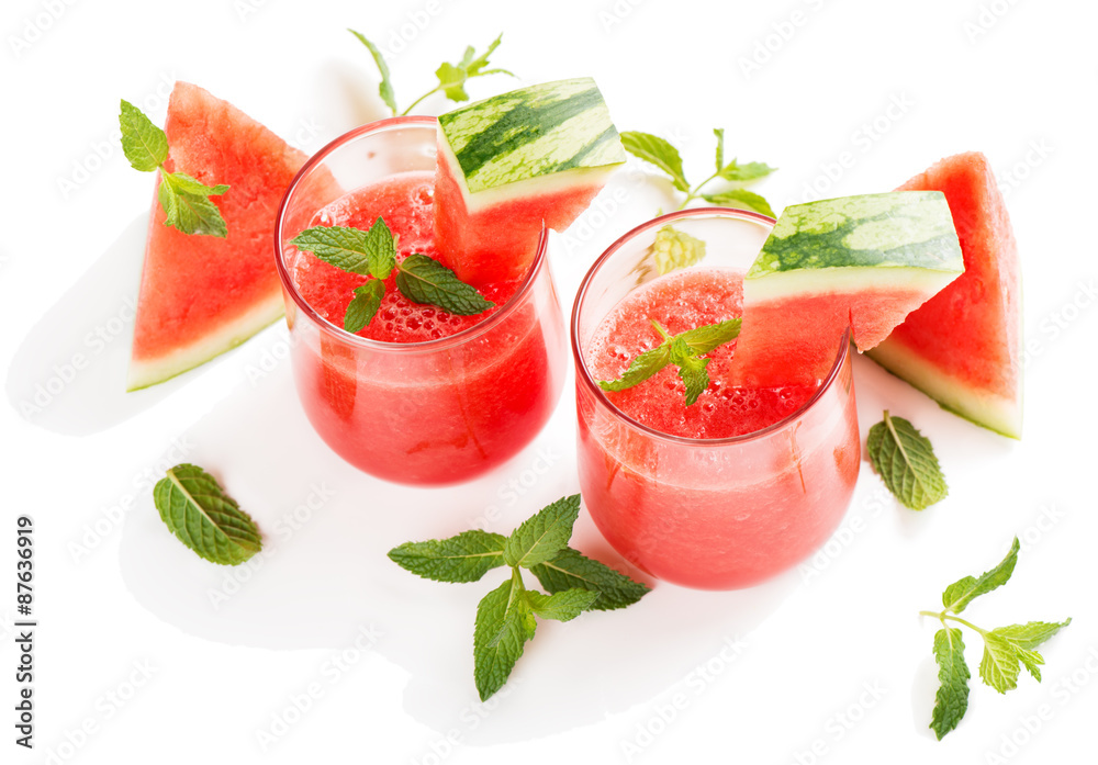 Fresh watermelon juice in the glass. Fresh watermelon juice in the glass.