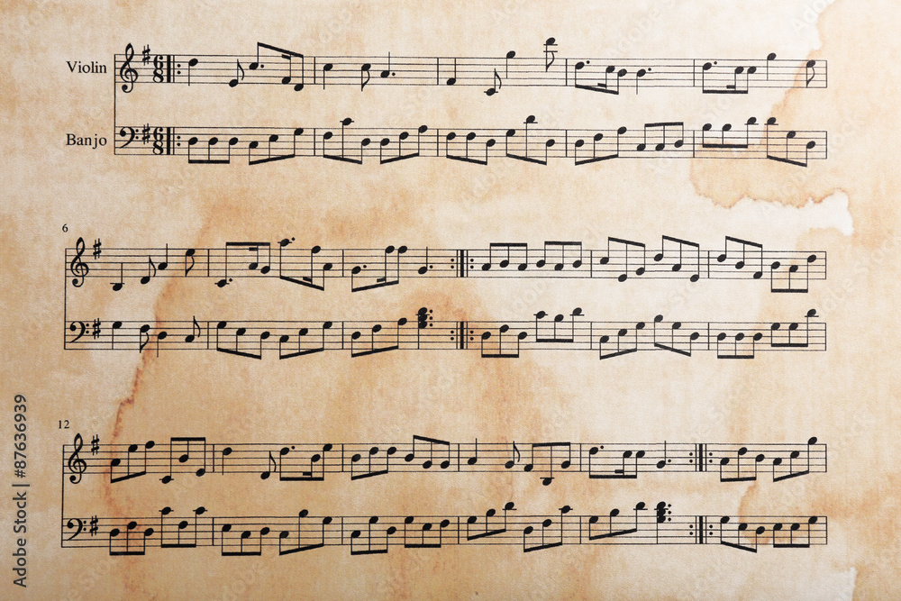 Music sheet background