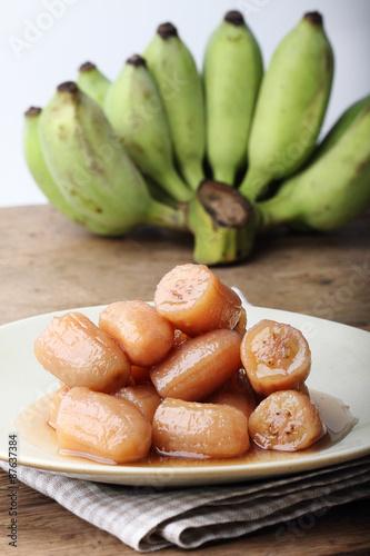 Cuadro en lienzo boiled bananas in syrup
