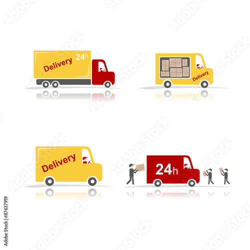 Delivery cars, set for your design