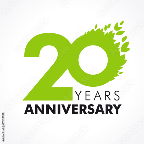 20 anniversary leaves logo