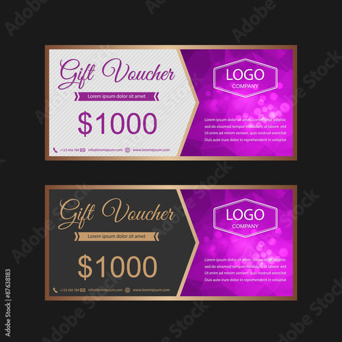 Voucher, Gift certificate, Coupon template.