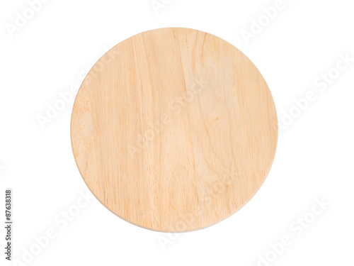 Brown wooden board isolate on white with clipping path