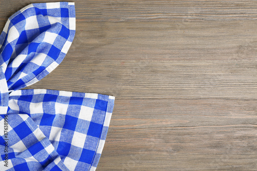 Napkin on wooden background