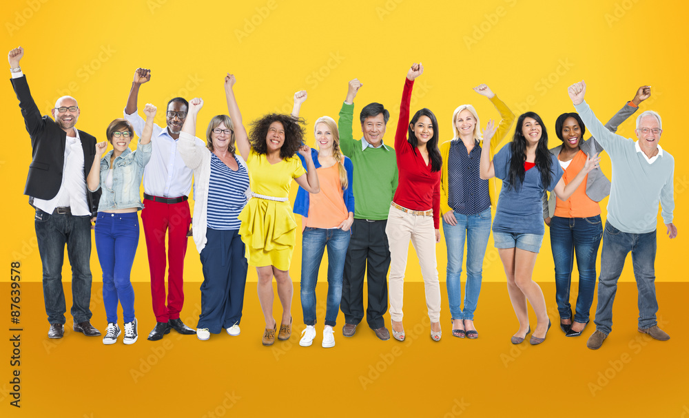 Obraz premium Celebration Community Cheerful Happiness Success Concept