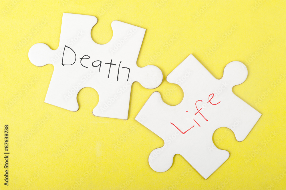 Obraz premium Death and Life words