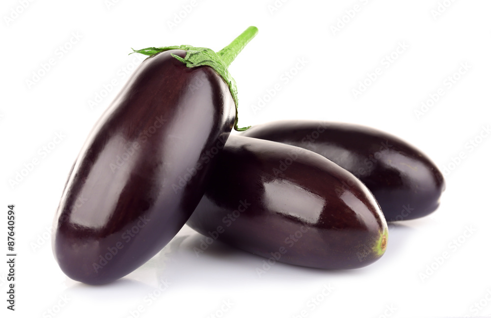 Fresh eggplant isolated on white Fresh eggplant isolated on white
