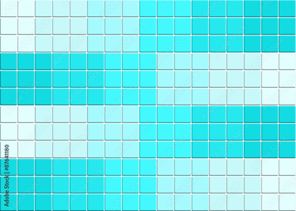 Fototapeta premium Blue tile wall