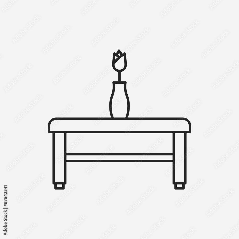 desk table line icon