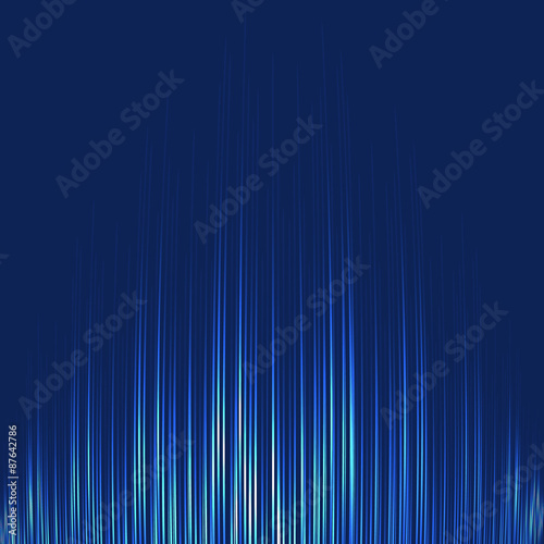 Shining blue digital equalizer background with flares.