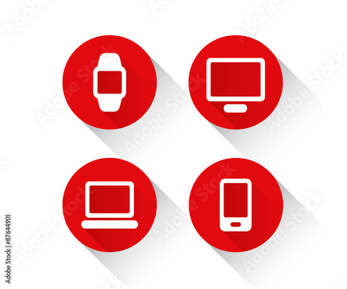 Technology devices icon set