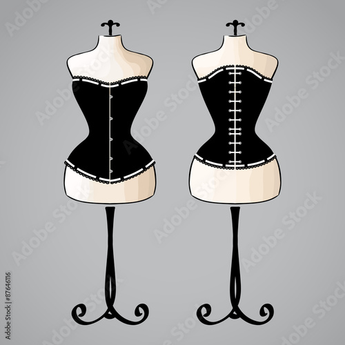 Corset on female mannequin