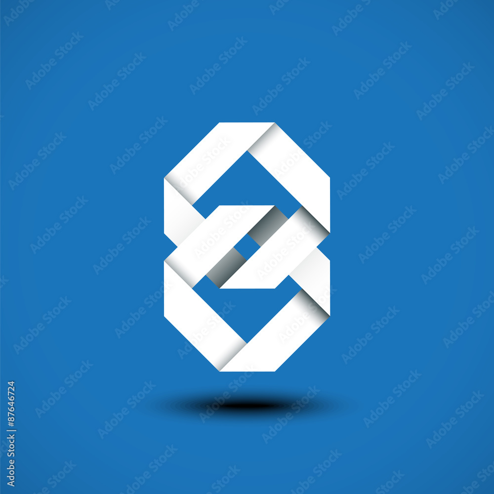 Abstract unity symbol of two square / link icon. Vector illustration Abstract unity symbol of two square / link icon. Vector illustration