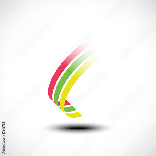 Abstract ribbon icon. Vecto...