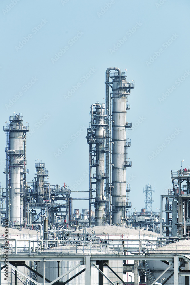 gas processing factory. landscape with gas and oil industry gas processing factory. landscape with gas and oil industry