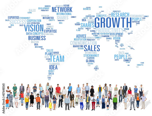 Global Business People Corporate Community Success Growth Concep
