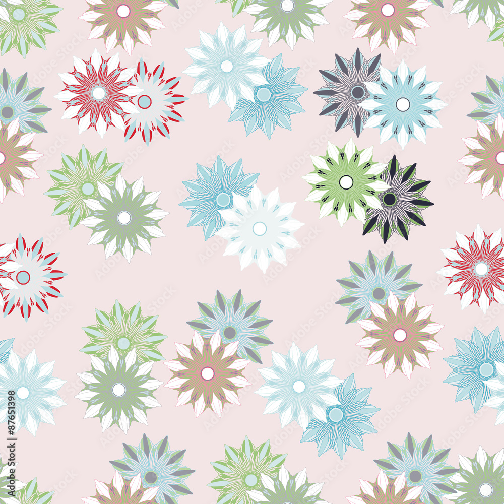 seamless background with flowers