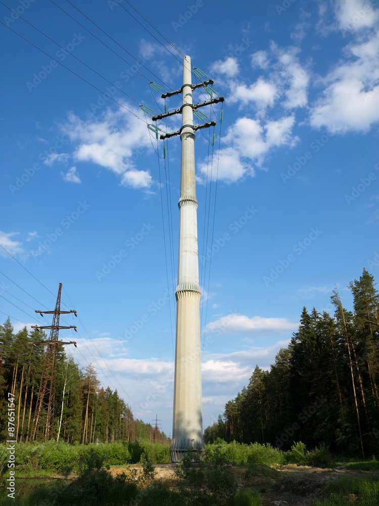 Obraz premium High-voltage transmission line