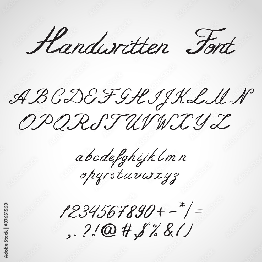 Handwritten Font, ink style Handwritten Font, ink style