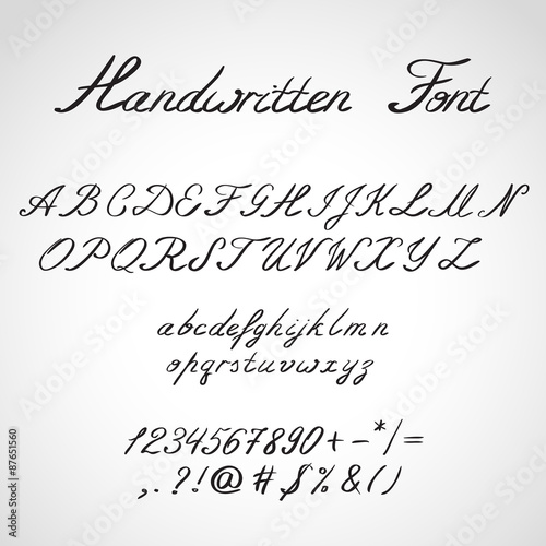 Handwritten Font, ink style