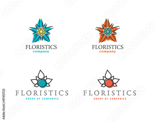 Vector logo template for floristic company