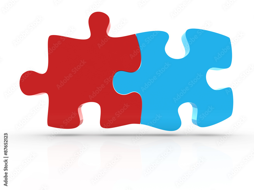 Connected puzzle piece