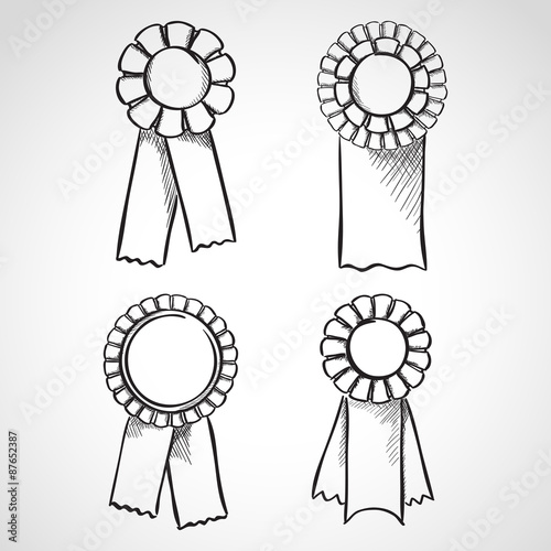 Set of sketch prize ribbons