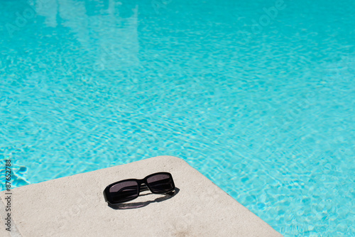 Swimming pool and sunglasses